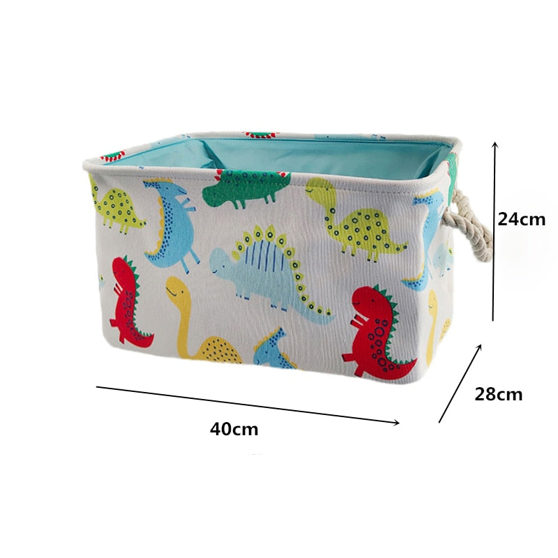 Cartoon Cars Printed Storage Basket For Toys Fabric Clothes Organizer Folding Large Laundry Basket For Dirty Clothes