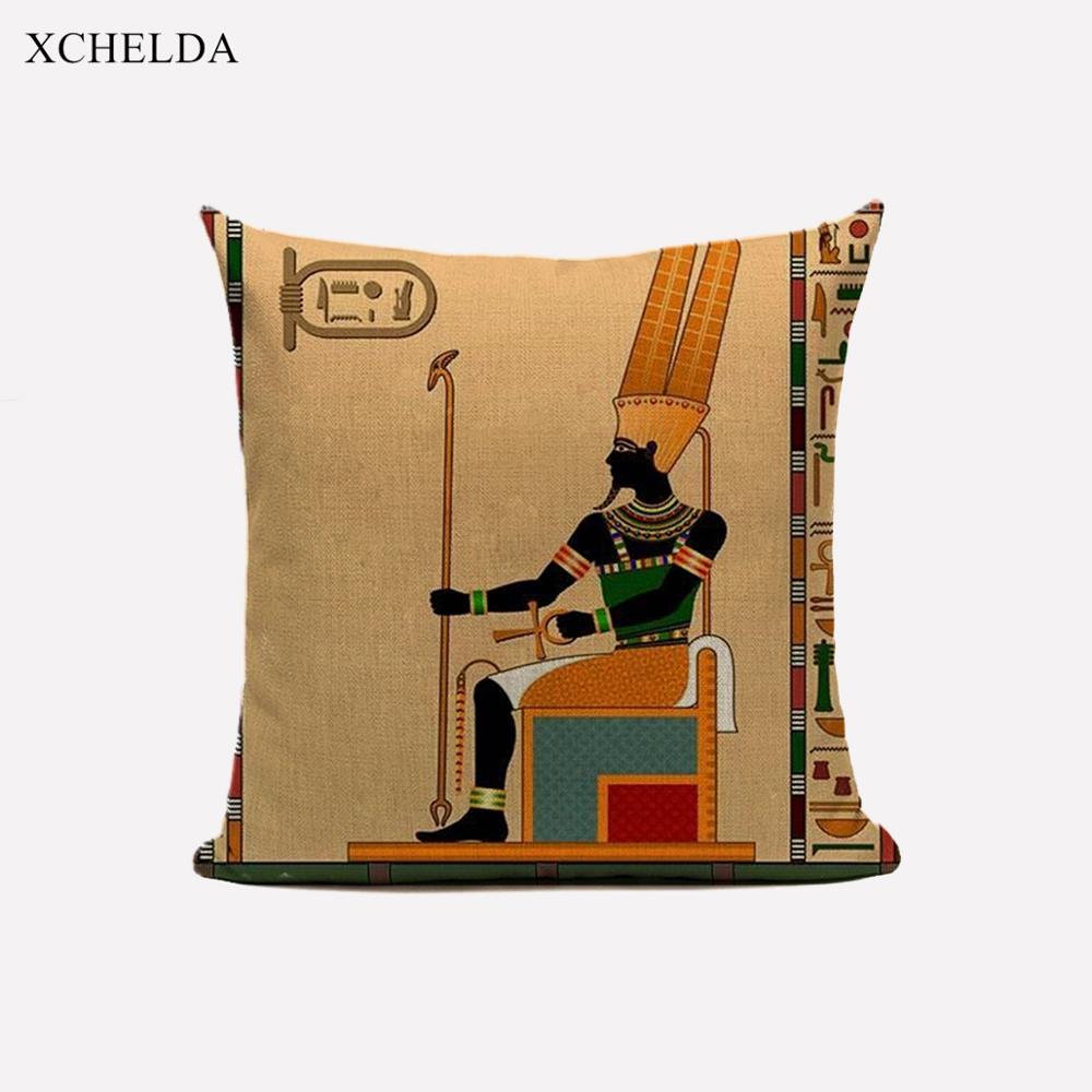 Cushion Cover Egyptian Decor Home Decorative Outdoor Pillow Case Pillowcase 40*40 45x45 Chair Decoration for Living Room Sofa