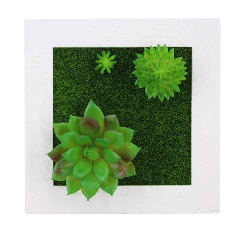 YO CHO Artificial Flowers Succulent Plant Frame 3D Removable Harmless Wall Art Frame Living Room Wedding Party Home Decor Plants