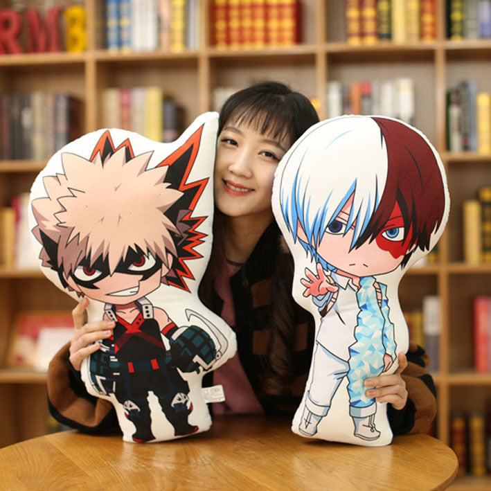 48cm My Hero Academia Anime Boku no Hero Academia Plush Toy Midoriya Bakugo Shoto Ochaco Uniform Anime Pillow Plush Doll