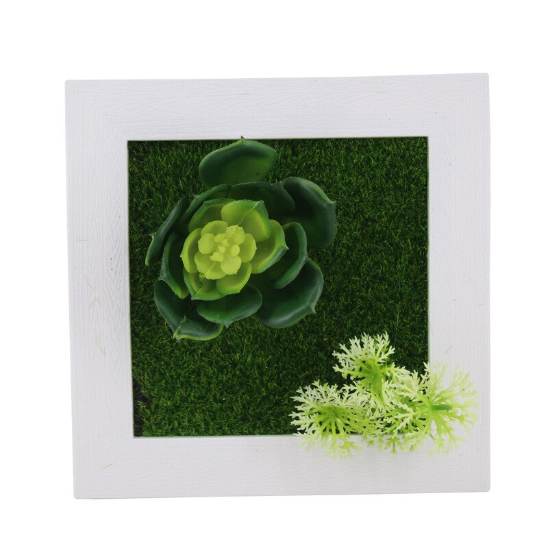 YO CHO Artificial Flowers Succulent Plant Frame 3D Removable Harmless Wall Art Frame Living Room Wedding Party Home Decor Plants