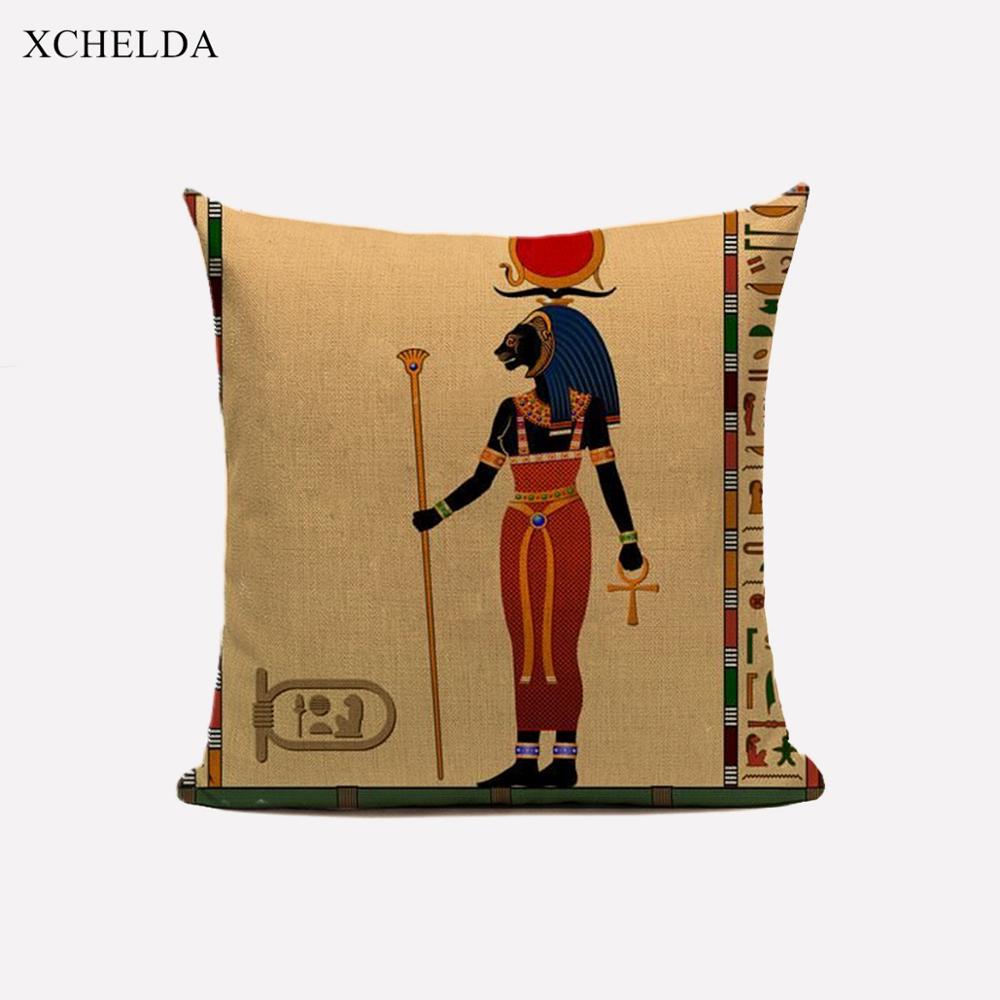 Cushion Cover Egyptian Decor Home Decorative Outdoor Pillow Case Pillowcase 40*40 45x45 Chair Decoration for Living Room Sofa