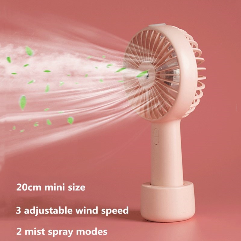 Battery Portable Water Spray Mist Fan Electric USB Rechargeable Handheld Mini Fan Cooling Air Conditioner Humidifier for Outdoor