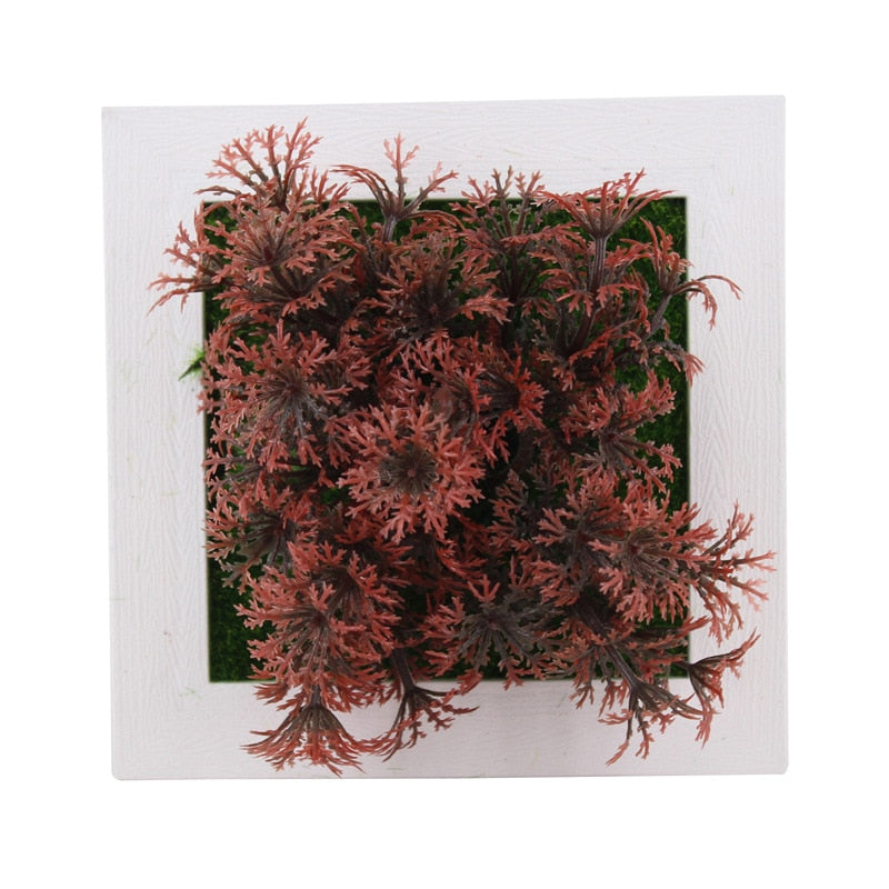 YO CHO Artificial Flowers Succulent Plant Frame 3D Removable Harmless Wall Art Frame Living Room Wedding Party Home Decor Plants