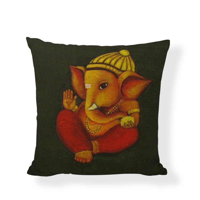 Buddha Cushion Covers Indian Bohemia Cojines Decorativos Elephant Pillowcase Couch Car Seat Home Decor Throw Pillow Cover