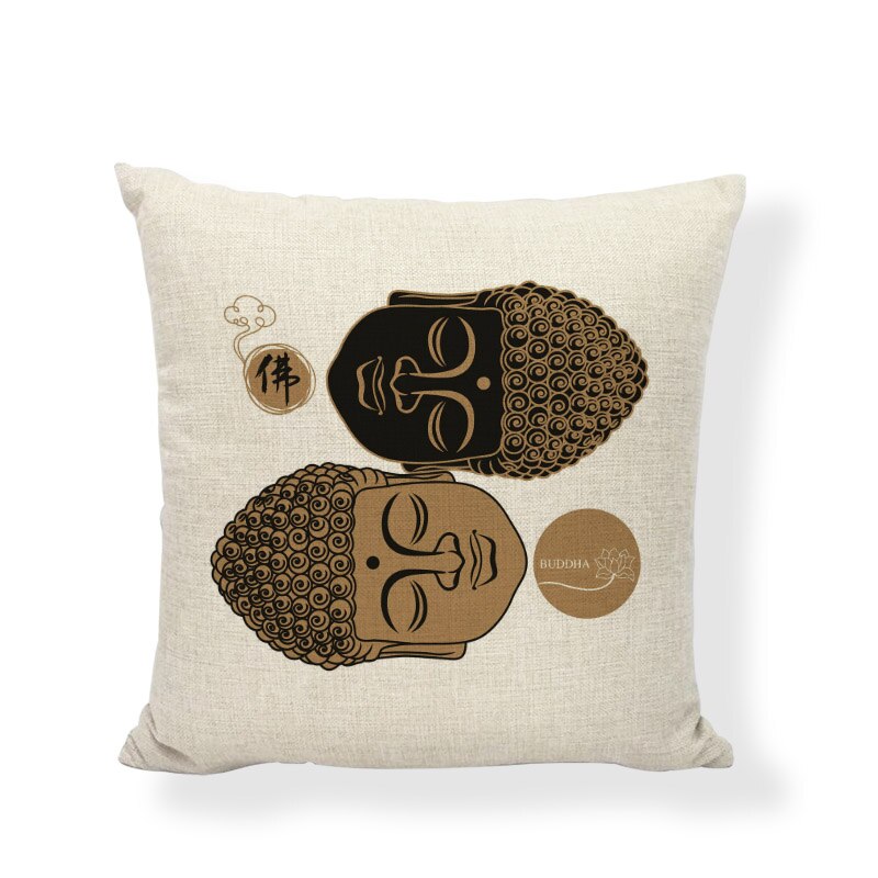 Buddha Cushion Covers Indian Bohemia Cojines Decorativos Elephant Pillowcase Couch Car Seat Home Decor Throw Pillow Cover