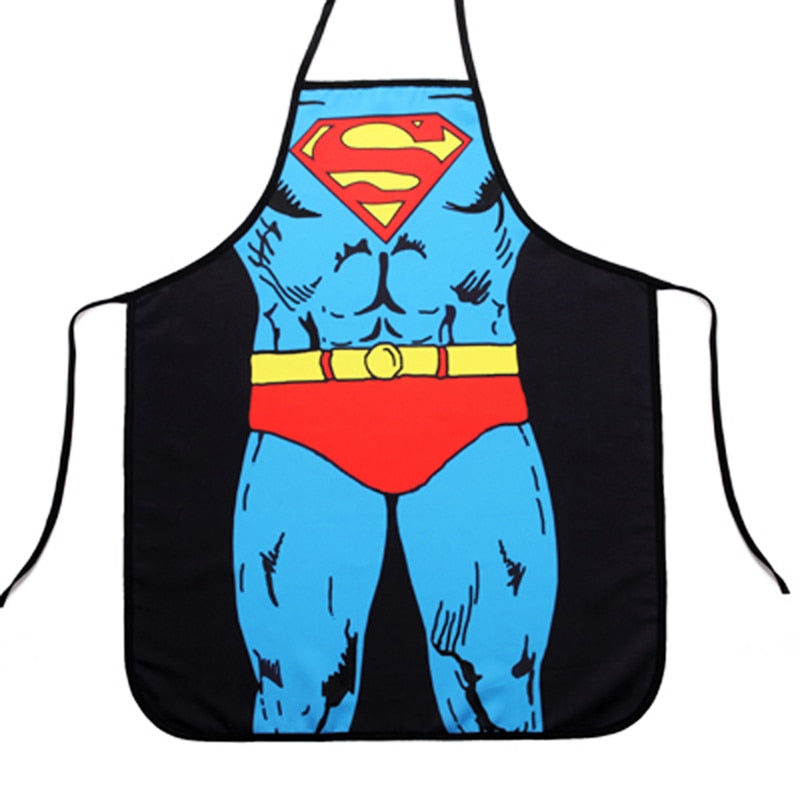 Funny Apron Super Hero Kitchen Apron Man Women Aprons Dinner Party Cooking Apron Adult Cozinha Tablier Cuisine Pinafore