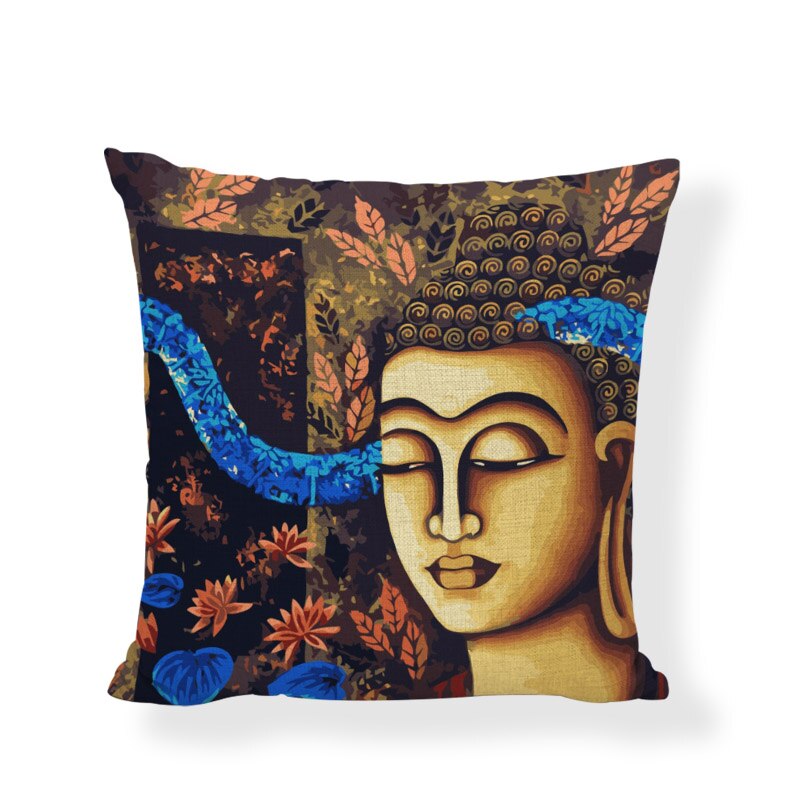 Buddha Cushion Covers Indian Bohemia Cojines Decorativos Elephant Pillowcase Couch Car Seat Home Decor Throw Pillow Cover