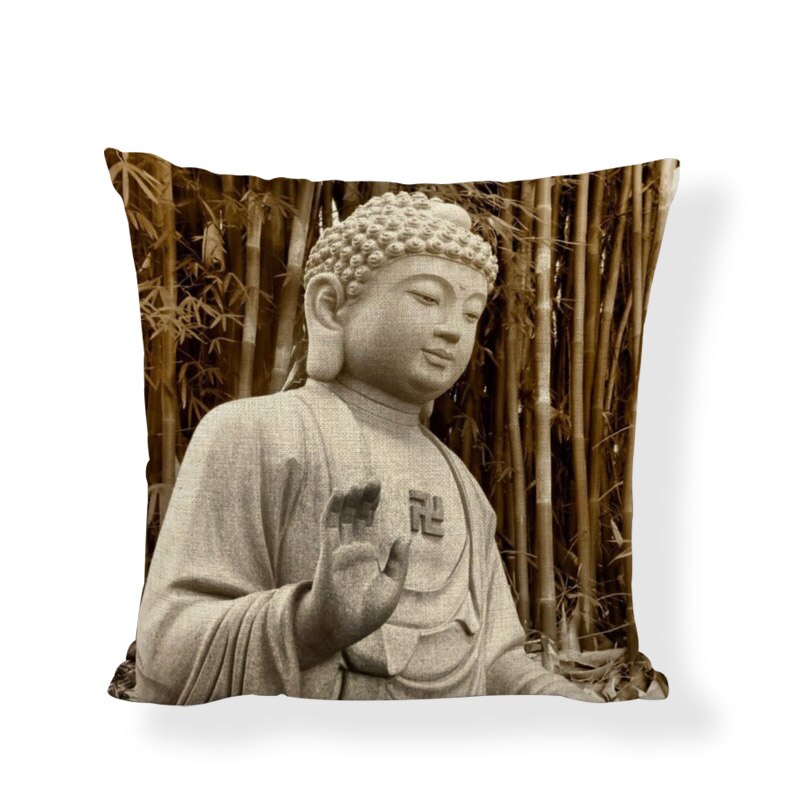 Buddha Cushion Covers Indian Bohemia Cojines Decorativos Elephant Pillowcase Couch Car Seat Home Decor Throw Pillow Cover