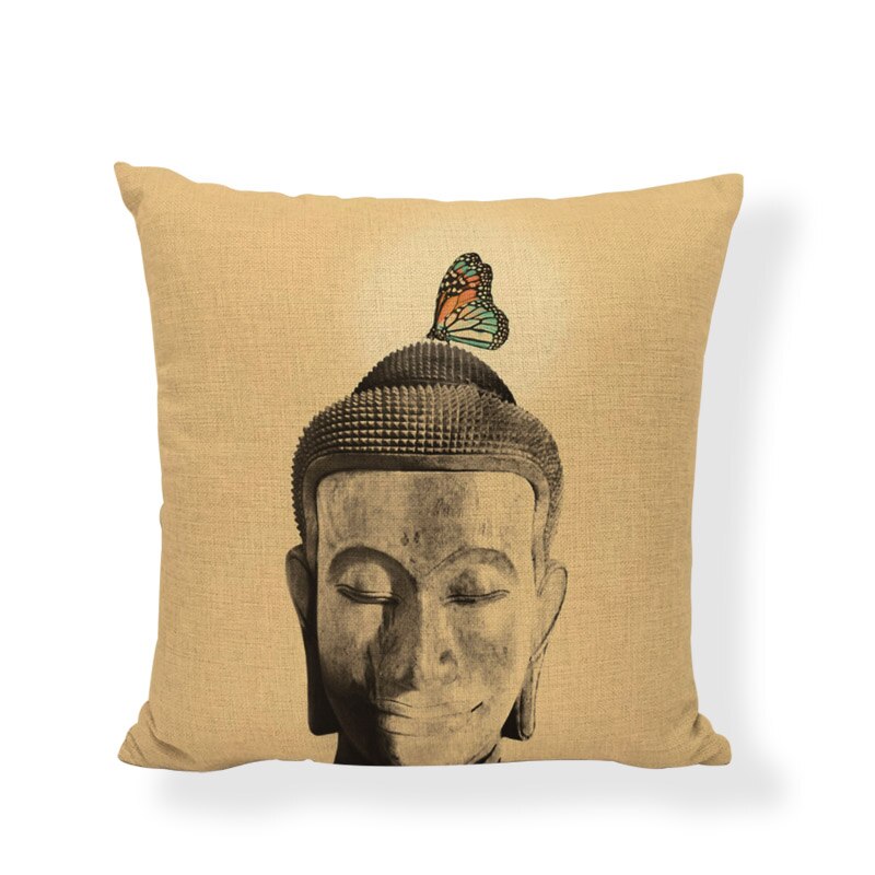 Buddha Cushion Covers Indian Bohemia Cojines Decorativos Elephant Pillowcase Couch Car Seat Home Decor Throw Pillow Cover