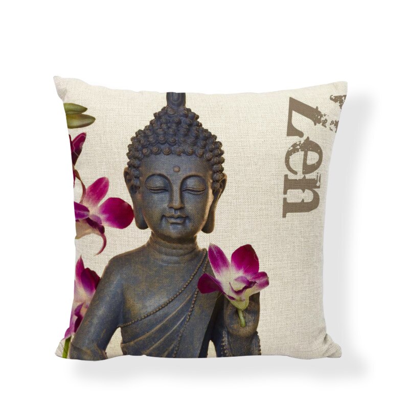 Buddha Cushion Covers Indian Bohemia Cojines Decorativos Elephant Pillowcase Couch Car Seat Home Decor Throw Pillow Cover