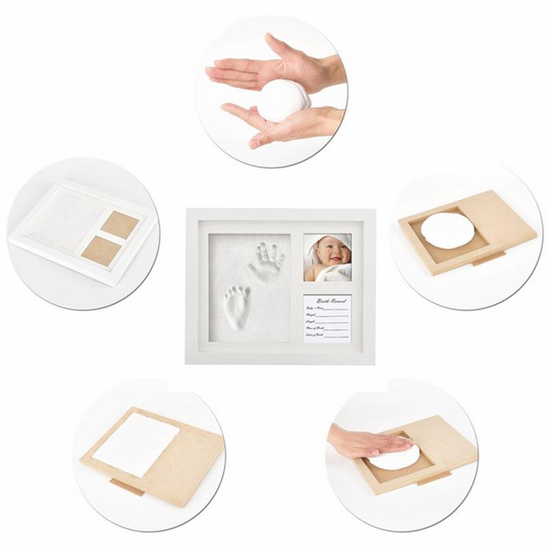 Newborn Baby Handprint Footprint Kit Casting Infant Baby DIY Non-toxic Souvenirs Gifts Imprint Soft Clay Inkpad for Baby