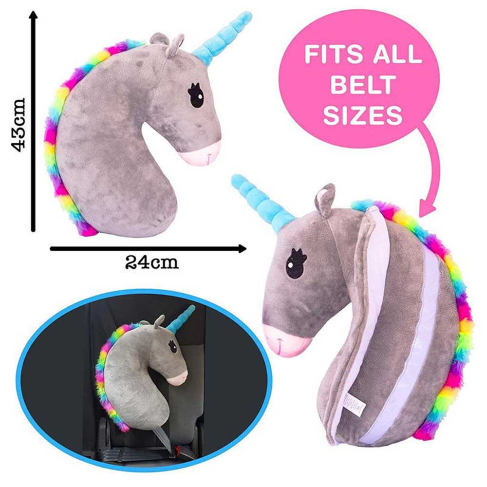 Baby Kid Travel Unicorn Pillow Children Head Neck Support Protect Car Seat Belt Pillow Shoulder Safety Strap Cute Animal Cushion