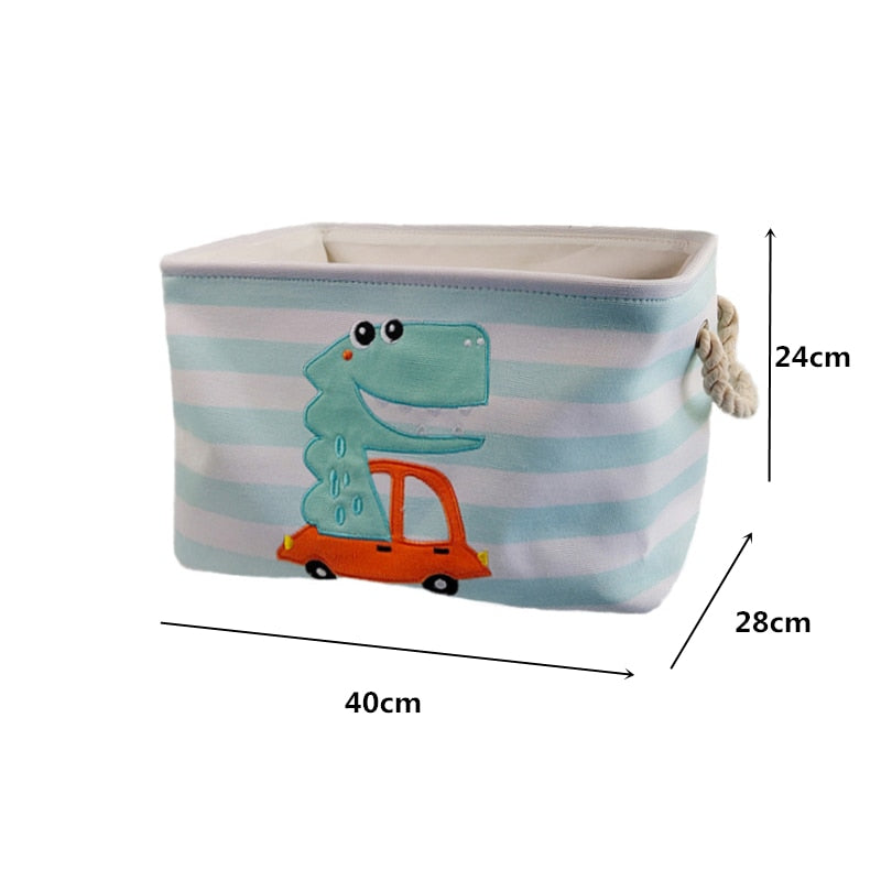 Cartoon Cars Printed Storage Basket For Toys Fabric Clothes Organizer Folding Large Laundry Basket For Dirty Clothes