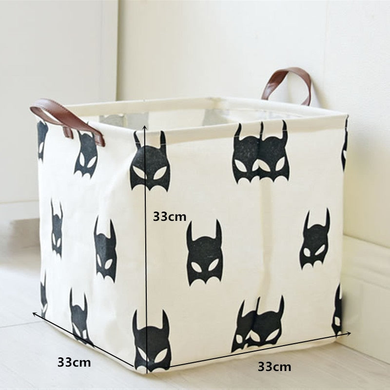 Cartoon Cars Printed Storage Basket For Toys Fabric Clothes Organizer Folding Large Laundry Basket For Dirty Clothes