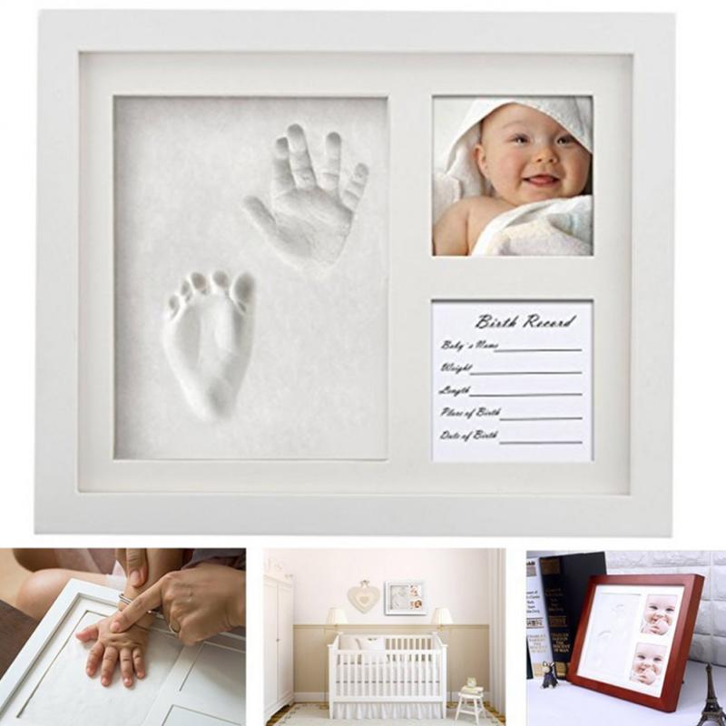 Newborn Baby Handprint Footprint Kit Casting Infant Baby DIY Non-toxic Souvenirs Gifts Imprint Soft Clay Inkpad for Baby