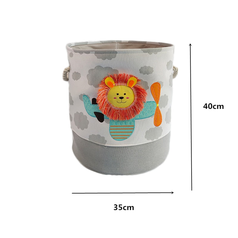 Cartoon Cars Printed Storage Basket For Toys Fabric Clothes Organizer Folding Large Laundry Basket For Dirty Clothes