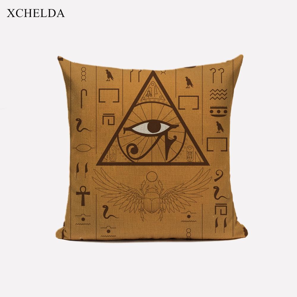 Cushion Cover Egyptian Decor Home Decorative Outdoor Pillow Case Pillowcase 40*40 45x45 Chair Decoration for Living Room Sofa