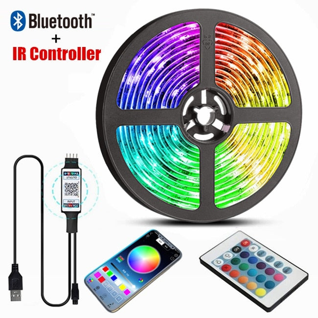 10M 5M Led Strip Light RGB Infrared Bluetooth ontroller luces Luminous Decoration For Living Room 5050 Ribbon Lighting Fita Lamp