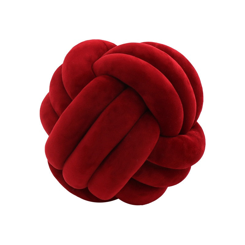 Hand Knot Cushion Sofa Throw Pillow Soft Round Handmade Knotted Ball Car Bedding Stuffed Pillow Bed Living Room Chair Home Decor