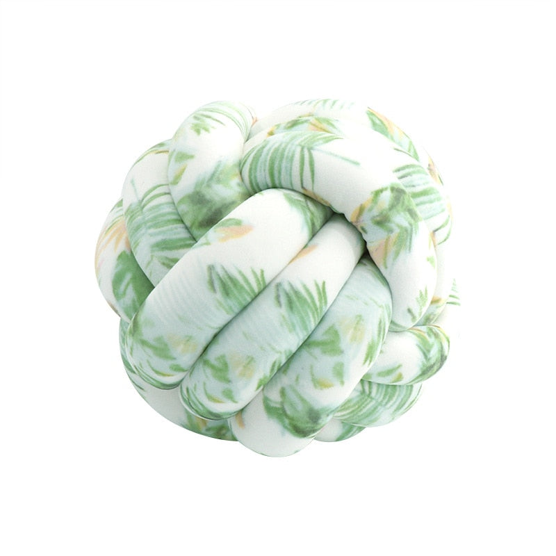 Hand Knot Cushion Sofa Throw Pillow Soft Round Handmade Knotted Ball Car Bedding Stuffed Pillow Bed Living Room Chair Home Decor