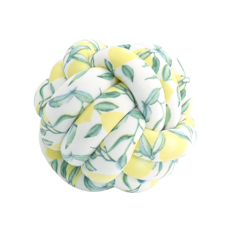 Hand Knot Cushion Sofa Throw Pillow Soft Round Handmade Knotted Ball Car Bedding Stuffed Pillow Bed Living Room Chair Home Decor