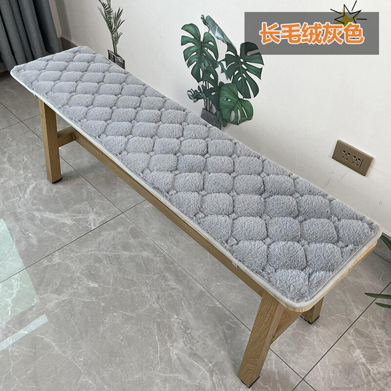 Thickened Plush Long Bench Cushion Mahogany Bench Cushion Customized Solid Wood Sofa Card Seat Cushion For Winter