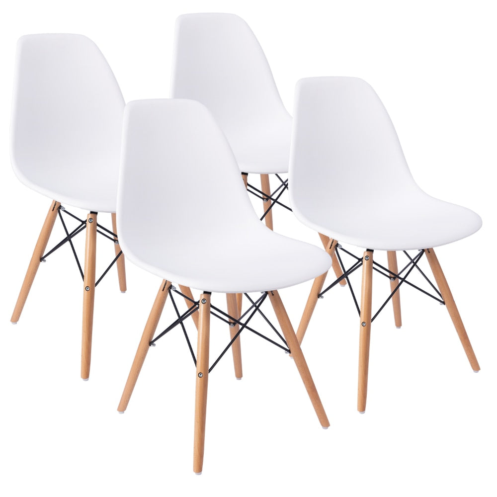 Pre-Assembled Mid Century Modern Dining Chairs, Set of 4, Multiple Colors  Accent Chairs for Living Room  Furniture