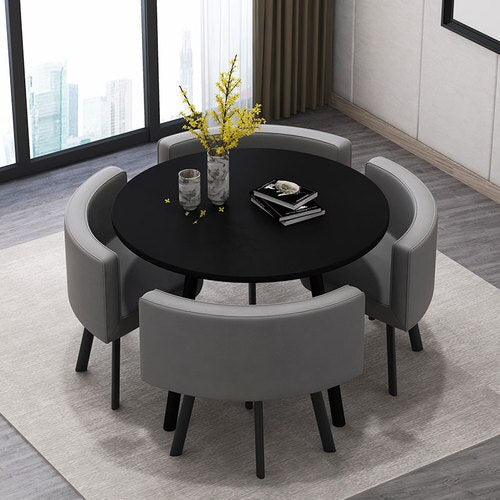 Marble Round Dining Tables Set 4 Chairs Modern Center Table Luxury White Muebles Para El Hogar Apartment Furniture GPF26XP