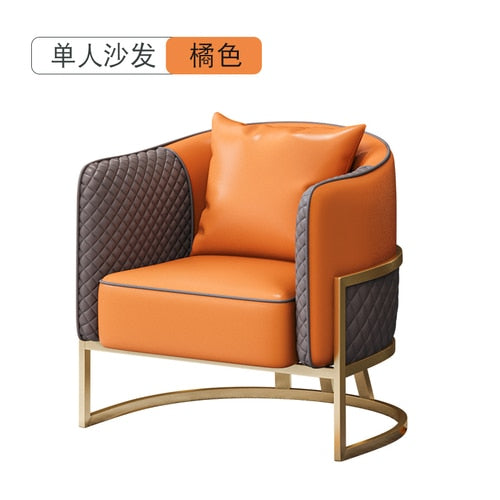 Leather Dining Chair Modern Lounge Iron Relax Ground Chair Sex Bar Kitchen Stools Muebles De La Sala Library Furniture YYY40XP