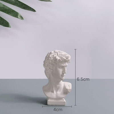 Creative Art Flower Pot Makeup Brush Storage Pen Holder David Statue Resin Medici Vase Desktop Organizer Home Decor Ornaments