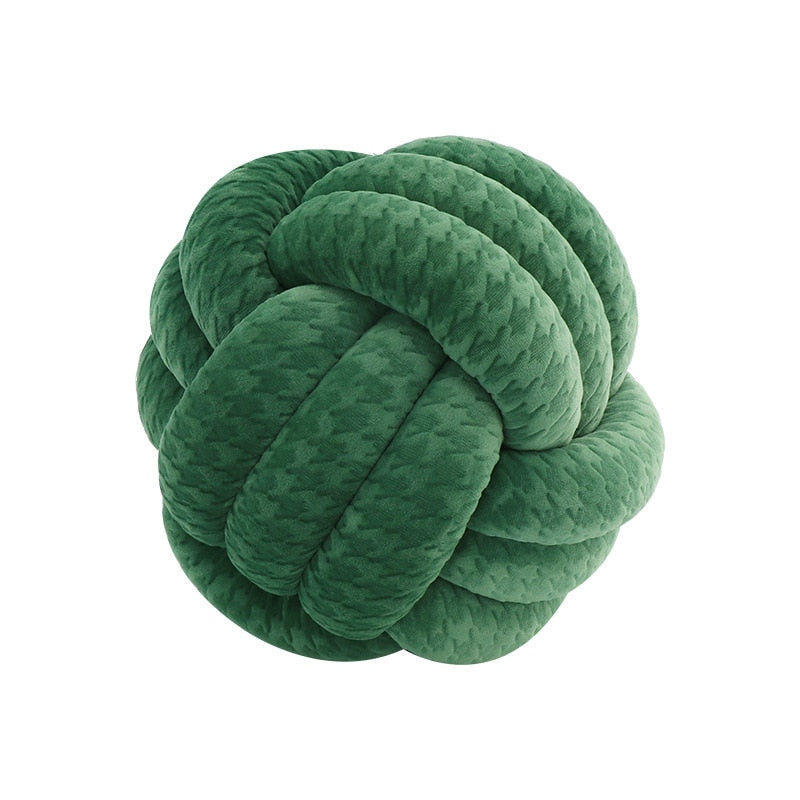 Hand Knot Cushion Sofa Throw Pillow Soft Round Handmade Knotted Ball Car Bedding Stuffed Pillow Bed Living Room Chair Home Decor