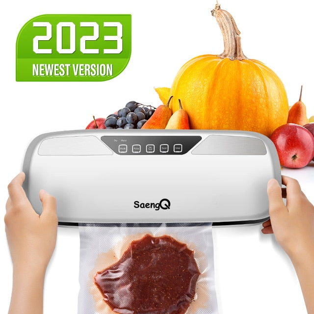 saengQ Best Electric Vacuum Food Sealer Packaging Machine For Home Kitchen Food Saver Bags Commercial Vacuum Food Sealing