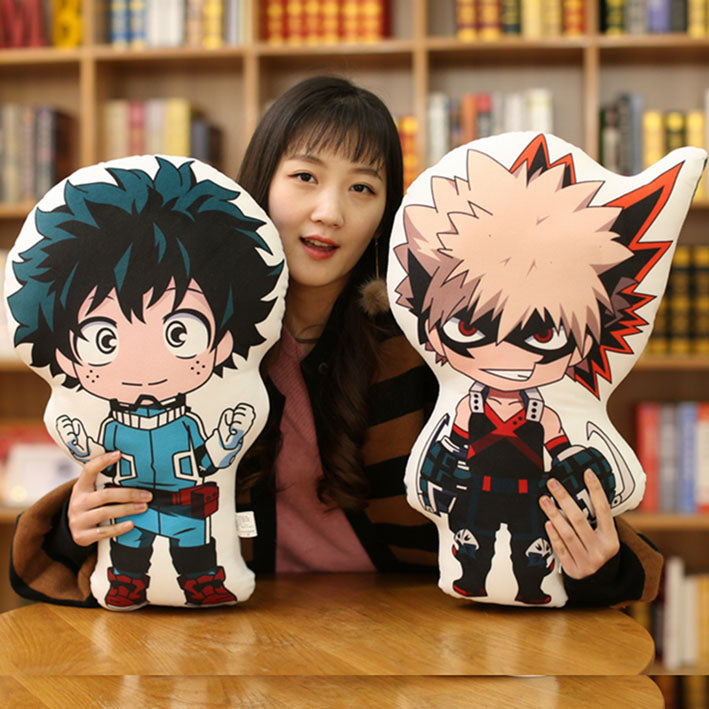 48cm My Hero Academia Anime Boku no Hero Academia Plush Toy Midoriya Bakugo Shoto Ochaco Uniform Anime Pillow Plush Doll